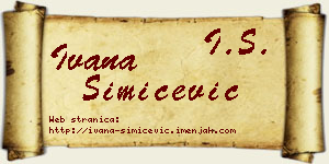 Ivana Simićević vizit kartica